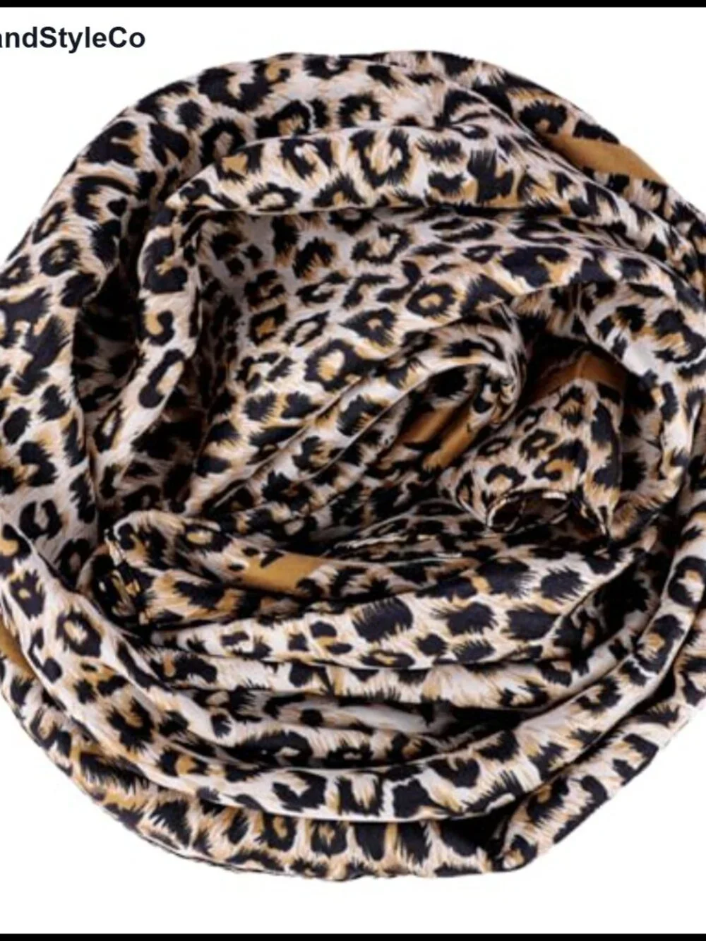 Large Satin Leopard Print Head Scarf Silk Feel Women Hair Neck Bandana Wrap